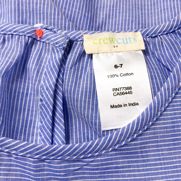 J. Crew Girls’ Stripes Cotton Summer Blouse - Picture 3 of 7